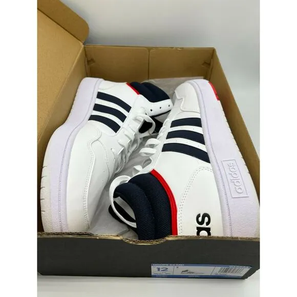 Adidas Hoops 3.0 Mid Classic Vintage Men's Cloud White Shoes Size 12 NIB