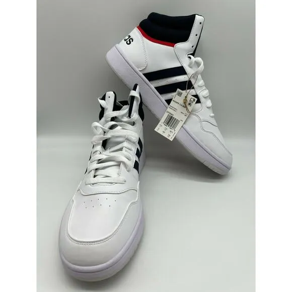 Adidas Hoops 3.0 Mid Classic Vintage Men's Cloud White Shoes Size 12 NIB