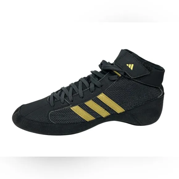 Adidas HVC2 Wrestling Shoes Mens Size 9.5 Gray Mesh High Top MMA Boxing