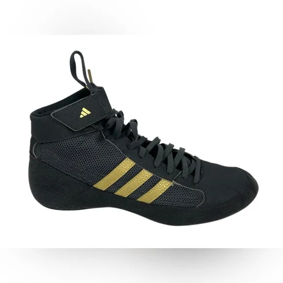 Adidas HVC2 Wrestling Shoes Mens Size 9.5 Gray Mesh High Top MMA Boxing