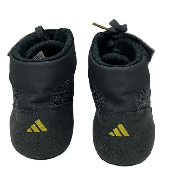 Adidas HVC2 Wrestling Shoes Mens Size 9.5 Gray Mesh High Top MMA Boxing