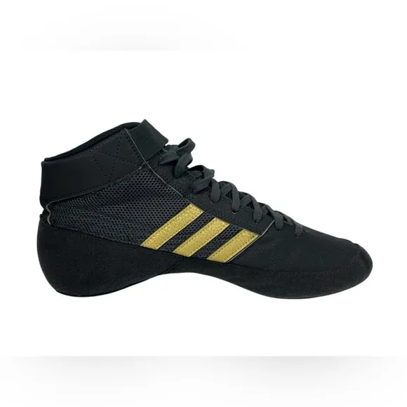 Adidas HVC2 Wrestling Shoes Mens Size 9.5 Gray Mesh High Top MMA Boxing