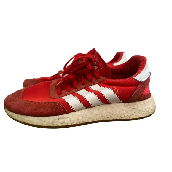 Adidas Iniki Runner Red Footwear Sneaker Shoes Size 8