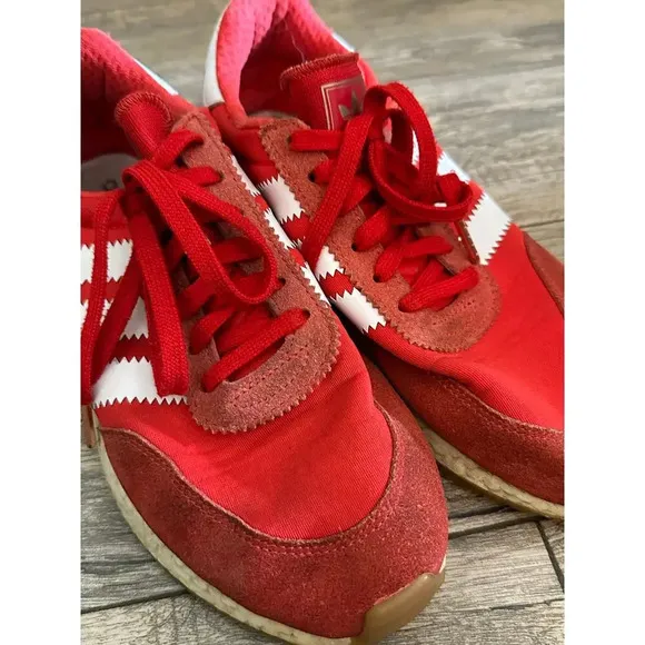 Adidas Iniki Runner Red Footwear Sneaker Shoes Size 8