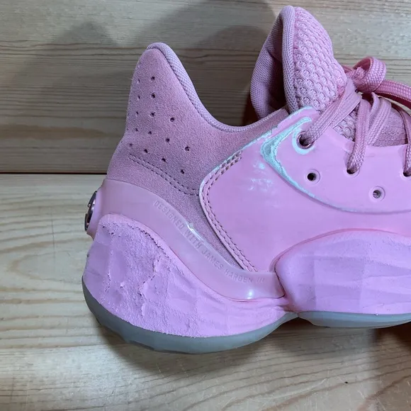 Adidas James Harden Vol. 4 Pink Lemonade Basketball Shoes Men’s 10 Suede F97188