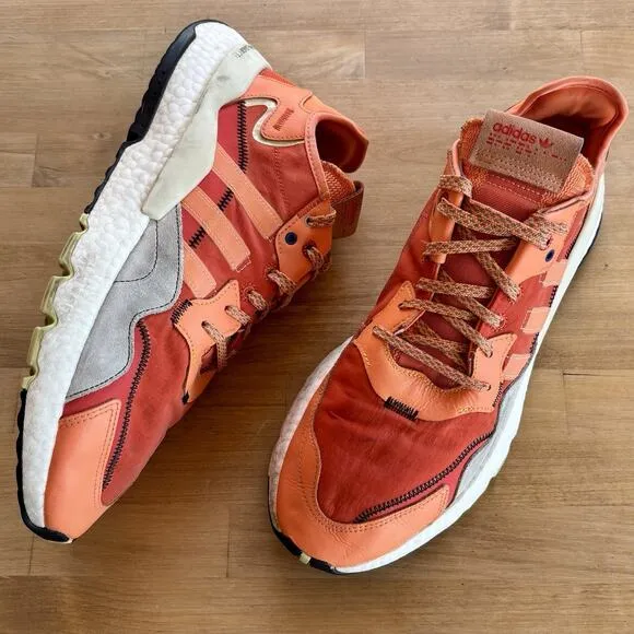 Adidas Nite Jogger Orange Size Men's 13 Athletic Sneakers Shoes EF5404