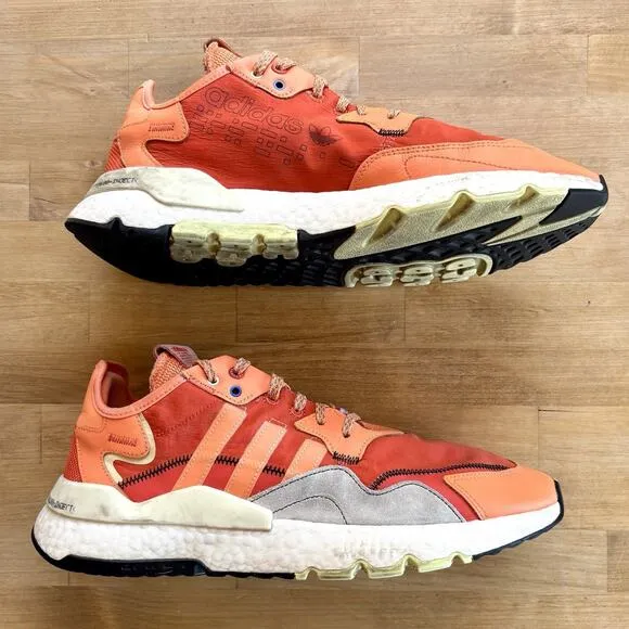 Adidas Nite Jogger Orange Size Men's 13 Athletic Sneakers Shoes EF5404