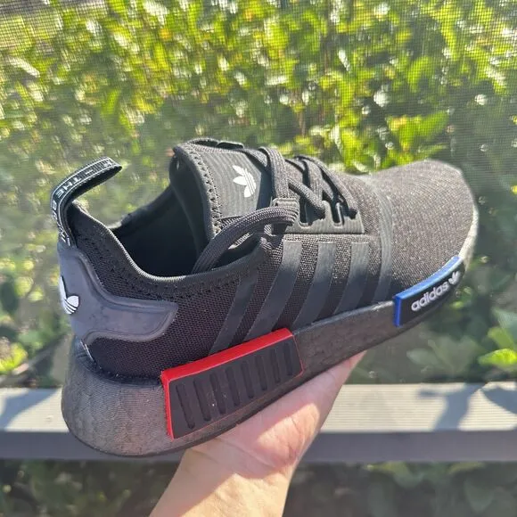 Adidas NMD_R1 Refined Black Grey Kid's Athletic Shoes GY4278 Size 4.5