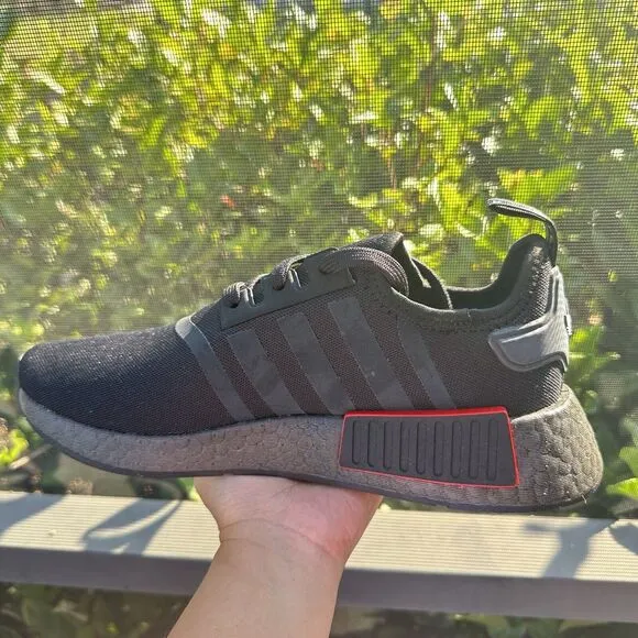 Adidas NMD_R1 Refined Black Grey Kid's Athletic Shoes GY4278 Size 4.5