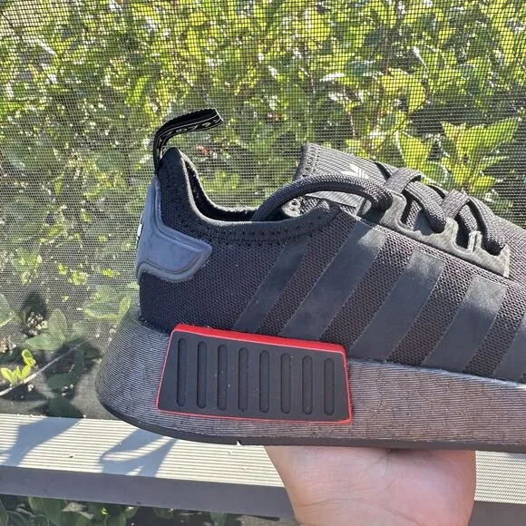 Adidas NMD_R1 Refined Black Grey Kid's Athletic Shoes GY4278 Size 4.5