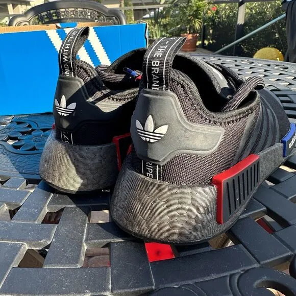 Adidas NMD_R1 Refined Black Grey Kid's Athletic Shoes GY4278 Size 4.5