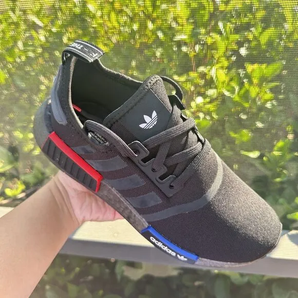 Adidas NMD_R1 Refined Black Grey Kid's Athletic Shoes GY4278 Size 4.5