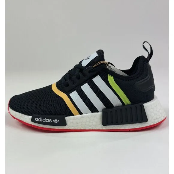 Adidas Originals NMD R1 Junior Kids Unisex GS Black White Low Camo Shoes GZ2100