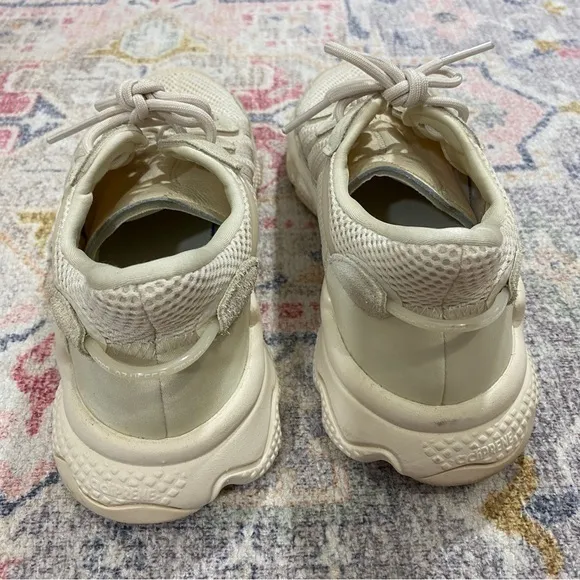 Adidas Originals Womens 8 Ozweego Leather Mesh Beige Tan Sneakers Trainers Shoes