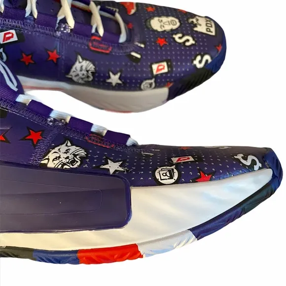 Adidas Rare Dame 5 Purple Basketball Shoe - Size 9