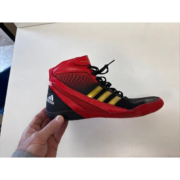 Adidas Response 3 Rare Wrestling Shoes Size 11 Red, Black and Gold Split Sole