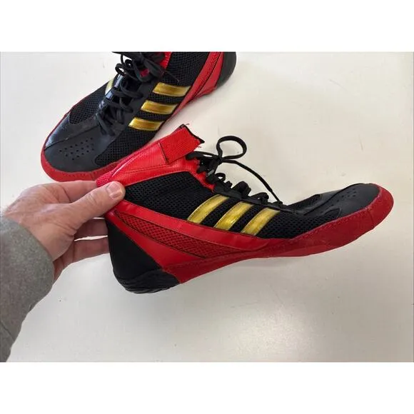 Adidas Response 3 Rare Wrestling Shoes Size 11 Red, Black and Gold Split Sole