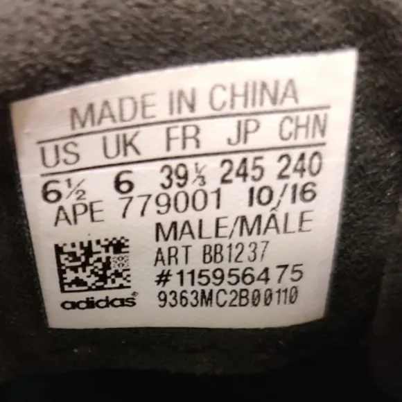 ADIDAS Running Sneakers Equipment Support Ultra Black Men's Shoes Style BB1237