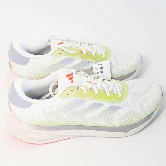 Adidas Supernova Stride M Running Shoes Size 11.5 White/Silver Metallic/ Lime