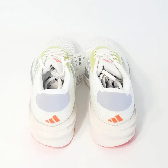 Adidas Supernova Stride M Running Shoes Size 11.5 White/Silver Metallic/ Lime
