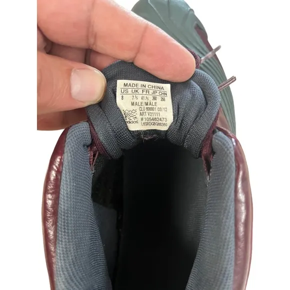 Adidas TMac 1 Mount Zion shoes G59093 Maroon/Gray Sz 8 US