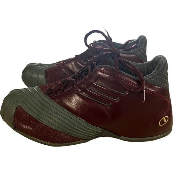 Adidas TMac 1 Mount Zion shoes G59093 Maroon/Gray Sz 8 US