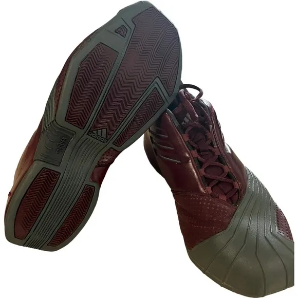 Adidas TMac 1 Mount Zion shoes G59093 Maroon/Gray Sz 8 US