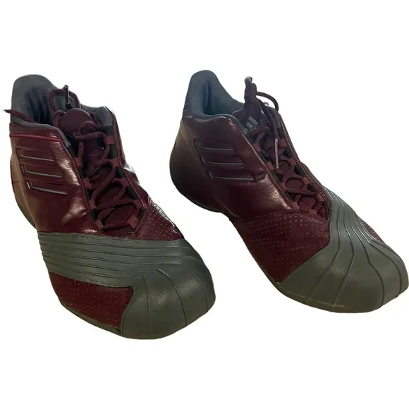 Adidas TMac 1 Mount Zion shoes G59093 Maroon/Gray Sz 8 US