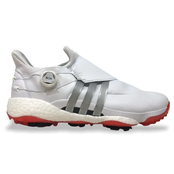 Adidas Tour 360 22 BOA Mens Golf Shoes Size 14 White/Silver/Red GY5337 (NEW)