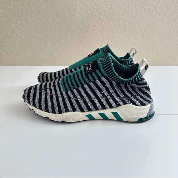 Adidas Women’s EQT Support Sock Primeknit Core Black Sub Green sz W8/M7