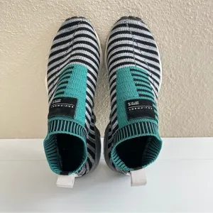 Adidas Women’s EQT Support Sock Primeknit Core Black Sub Green sz W8/M7