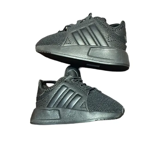 Adidas X PLR Originals infants All Black Mesh Tie Kids Shoes Sneakers Size 4K