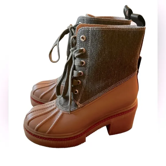 Aerosoles Stellar Women's Army Green Lace-Up Mid Calf Lug Boots, size 7.5
