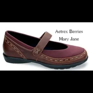 Aetrex Berries Darla Mary Jane Orthopedic Comfort Shoes Size 9