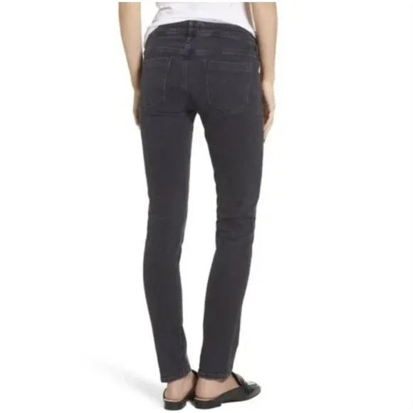 AGOLDE Chloe Low Rise Cotton Blend Washed Out Distressed Gray Denim Jeans Sz 28