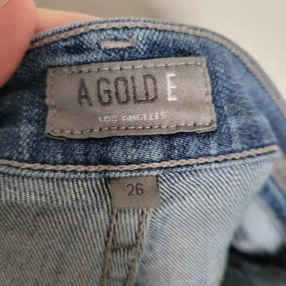 AGOLDE SOPHIE High Rise Distressed Blue Denim Jeans Style A003C-2001 Size 26