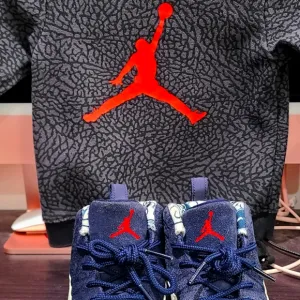 Air Jordan 12 &quot;International Flight&quot; with jordan cement/infrared jumpman sweater