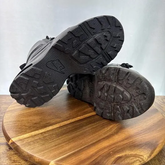 AIR MAX GOATERRA 2.0 LEATHER BOOTS KIDS SZ 6Y SHOES Triple Black DC9515-001