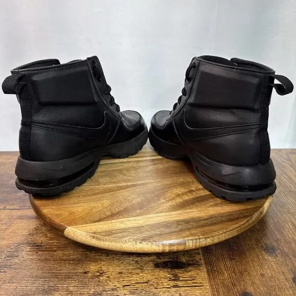AIR MAX GOATERRA 2.0 LEATHER BOOTS KIDS SZ 6Y SHOES Triple Black DC9515-001