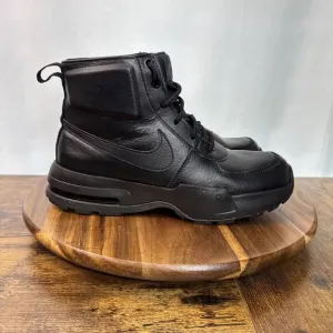 AIR MAX GOATERRA 2.0 LEATHER BOOTS KIDS SZ 6Y SHOES Triple Black DC9515-001
