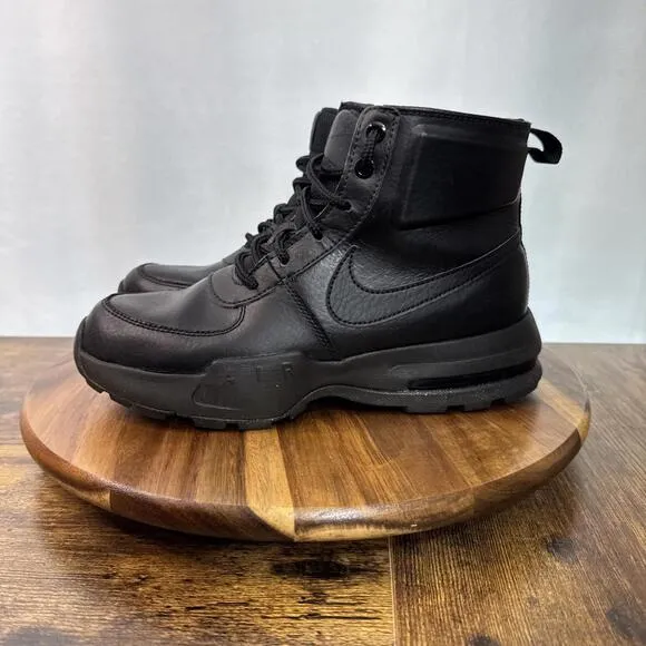 AIR MAX GOATERRA 2.0 LEATHER BOOTS KIDS SZ 6Y SHOES Triple Black DC9515-001