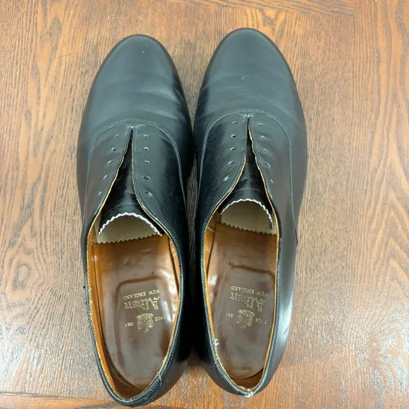 Alden Plain Toe Balmoral Black Calfskin Leather #932 Made In USA 10 A / C