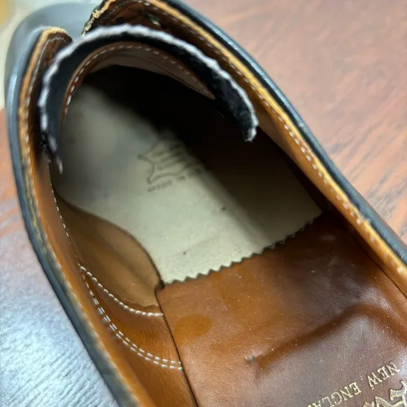 Alden Plain Toe Balmoral Black Calfskin Leather #932 Made In USA 10 A / C