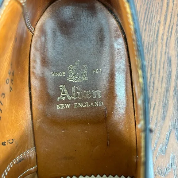 Alden Plain Toe Balmoral Black Calfskin Leather #932 Made In USA 10 A / C