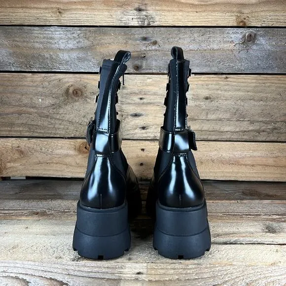 Aldo Grandleap Lug Sole Combat Boots - Black - 7 - New without box