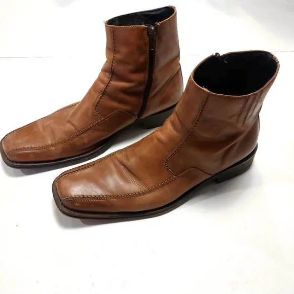 ALDO Vintage 80s 90s Men's Brown Leather Boots Size 43