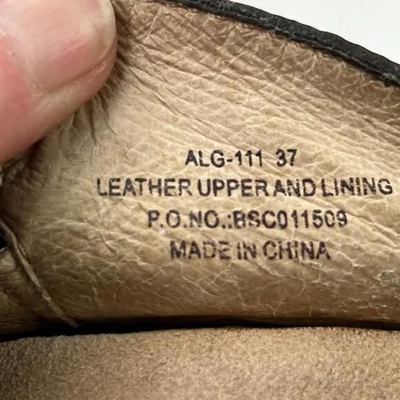 Alegria Brown Adjustable Leather Mary Jane Slip  on Shoes