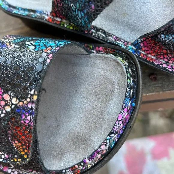 Alegria PG Lite Sandals Size 37 (6.5-7) women’s Multicolor Snake Print comfort