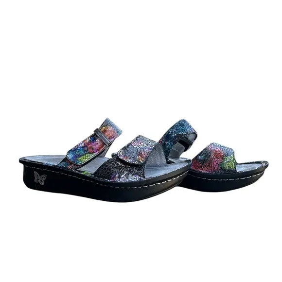 Alegria PG Lite Sandals Size 37 (6.5-7) women’s Multicolor Snake Print comfort