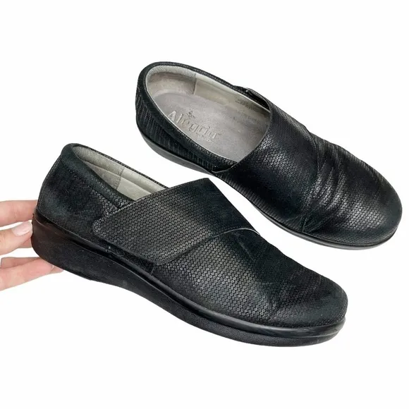 Alegria Qin Bob and Weave TRAQ Black Shoes Sz 39